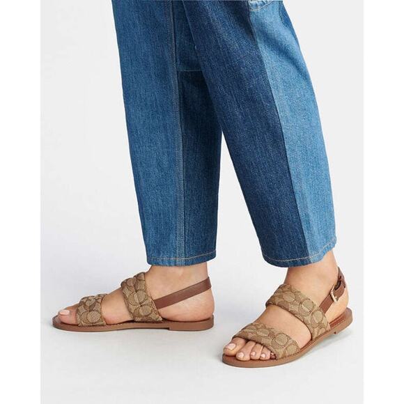 Coach Brown Signature Flats - Picture 5 of 14